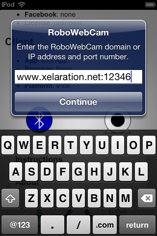 iRoboControl RoboWebCam Settings
