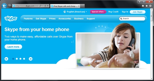 Skype Home Page